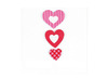 Stickers - foam - hartjes met patronen- set van 120 assorti