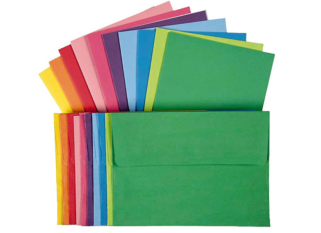 Briefomslagen - kaarten met envelop - 10,5 x 15 cm - set van 50 assorti