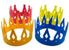 Kronen - verjaardag - foam - gekleurd - set van 8 assorti