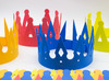 Kronen - verjaardag - foam - gekleurd - set van 8 assorti