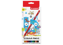 Potloden - kleurpotloden - Bruynzeel Kids - zeshoekig - dun - etui - set van 12