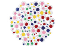 Wiebelogen - zelfklevend - rond - gekleurd - decoratie - set van 200 assorti