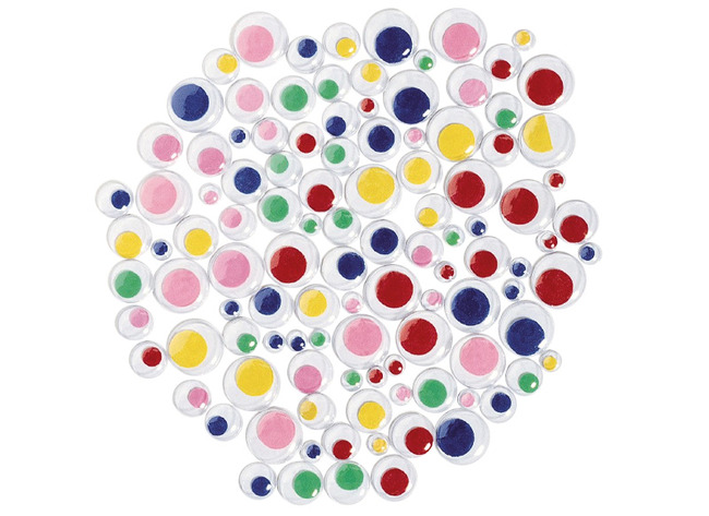 Wiebelogen - zelfklevend - rond - gekleurd - decoratie - set van 200 assorti
