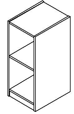 ETAGÈRE CUBE, 2 COMPARTIMENTS