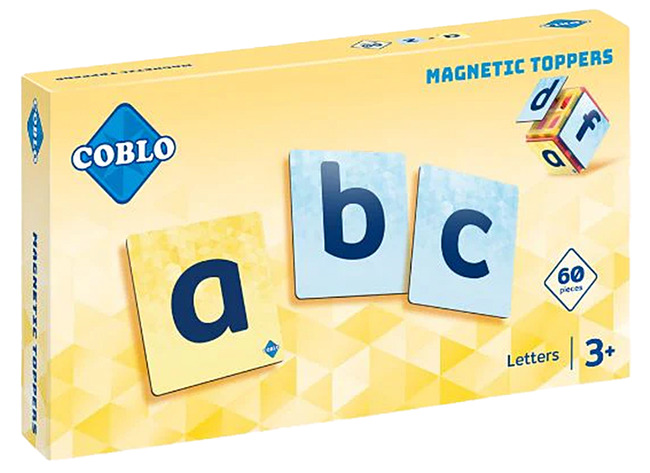 Bouwset - Coblo Magnetic Toppers - Letters - magnetisch - set van 60 assorti