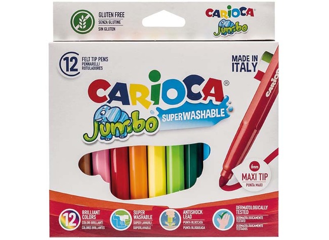 Stiften - Kleurstiften - Carioca - Jumbo - Assortiment Van 12