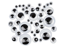 Wiebelogen - zelfklevend - rond - diameter 0,8 cm en 1 cm en 1,5 cm - decoratie - set van 152 assorti