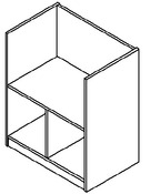 Kast - cube - 2vak zitbank - leuning