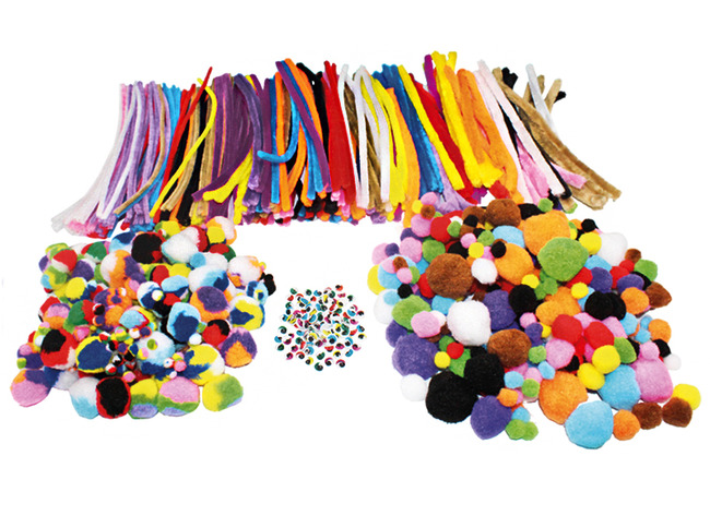 Knutselmaterialen - essentials voordeelpakket - decoratie - set van 900 assorti