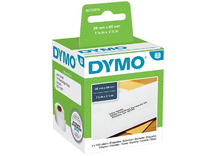 Etiketten - labels - Dymo LabelWriter - wit/zwart - 28 x 89 mm - set van 2