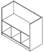 Kast - cube - 3vak zitbank - leuning