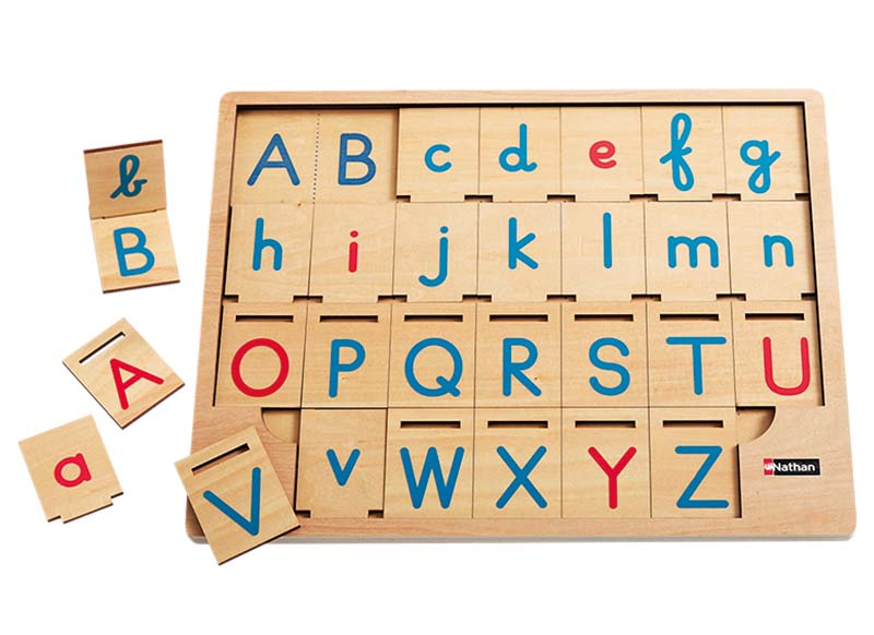 Puzzel - Nathan - duo - letters - alfabet - hout - per stuk -