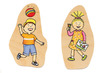 Puzzel - lagenpuzzel - Beleduc - wij groeien - van baby tot grootouders - evolutiepuzzel - 40 stukjes - hout - per stuk