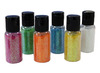 Decoratie - glitter - poeder - strooibus - fluo kleuren - set van 6 assorti