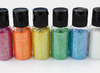 Glitterpoeder - strooibus - fluo kleuren - decoratie - set van 6 assorti