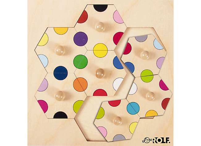 Puzzel - carrousel - Rolf - kleuren - 7 stukjes - hout - per stuk