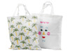 Draagtas - boodschappentas - textiel - blanco - 38 x 44 x 12 cm - per stuk