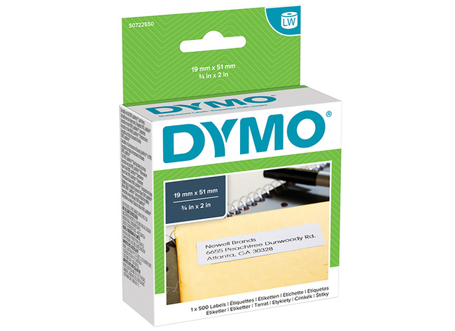 Etiketten - labels - Dymo LabelWriter - wit/zwart - 19 x 51 mm - per stuk