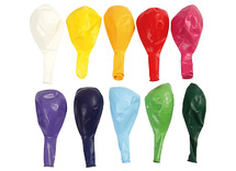 Ballon - opblaasbaar - gekleurd - set van 100 assorti