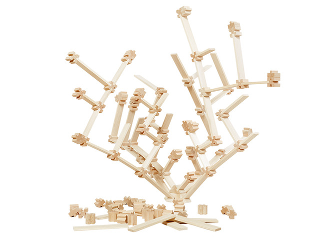 Bouwset - Troxi - hout - set van 224