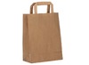 Zak - papier - kraftpapier - bruin - met handvat - 32 x 42 x 14 cm - set van 25