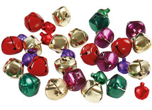 Decoratie - belletjes - gekleurd - 1 en 1,4 cm diameter - set van 320 assorti