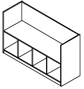 KAST - CUBE - 4VAK ZITBANK - LEUNING