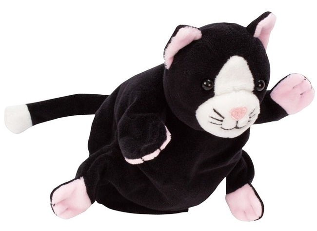 Handpop - dieren - poppenhoek - poes - per stuk