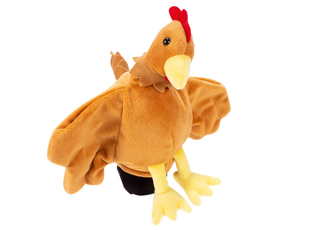 Handpop - dieren - poppenhoek - kip - per stuk