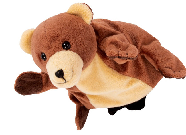 Handpop - dieren - poppenhoek - beer - per stuk