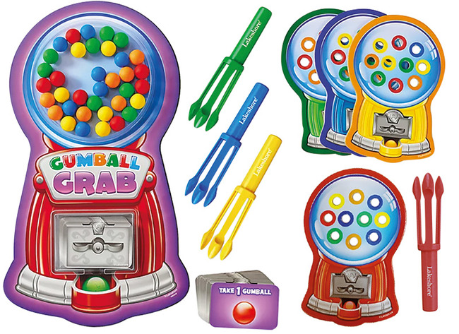 Sorteerspel - Lakeshore Learning Gumball Grab - gekleurde balletjes met pincet - snoepautomaat -  per spel