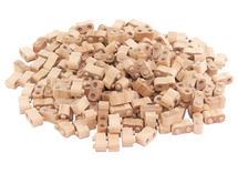 Bouwset - stapelblokken - Godi Mini - hout - set van 224