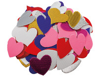 Figuren - golfkarton - hartjes - set van 100 assorti
