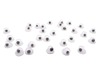 Decoratie - wiebelogen - niet-zelfklevend - rond - 0,4 cm diameter - set van 100