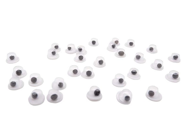 Decoratie - wiebelogen - niet-zelfklevend - rond - 0,4 cm diameter - set van 100