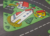 Matten - speelmat - stad - verkeer - 140 x 200 cm - per stuk