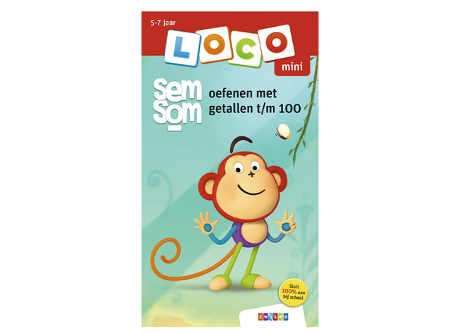 Boek - Loco Mini - Semsom - oefenen met getallen tot 100 - oefenboekje voor basisdoos - zelfcontrole - per stuk