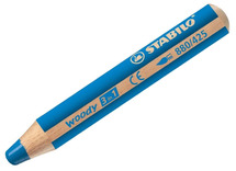 Potloden - waspotloden - Stabilo Woody 3in1 - blauw - set van 5
