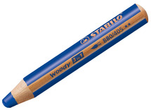 Potloden - waspotloden - Stabilo Woody 3in1 - ultramarijn - set van 5