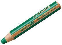 Potloden - waspotloden - Stabilo Woody 3in1 - donkergroen - set van 5