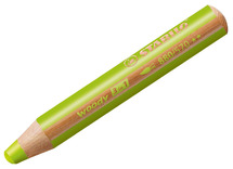 Potloden - waspotloden - Stabilo Woody 3in1 - bladgroen - set van 5