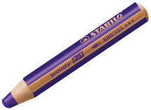 Potloden - waspotloden - Stabilo Woody 3in1 - violet - set van 5