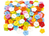 Knopen - bloemen - 1,5 cm diameter - decoratie - set van 150 assorti