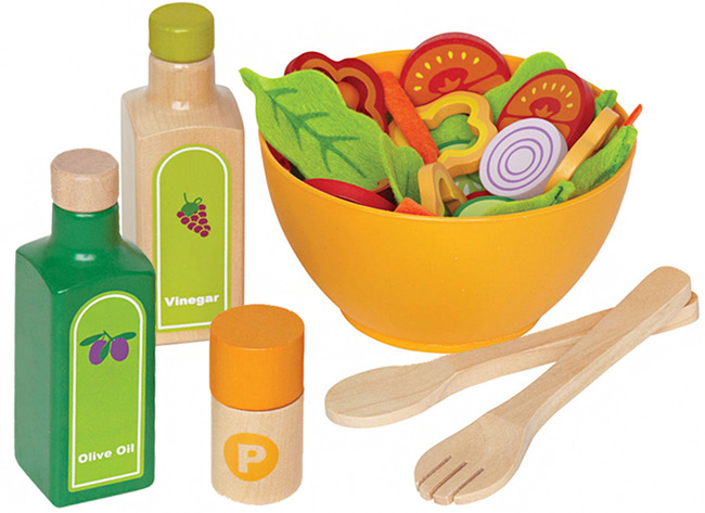Voedingsset - Hape - salade - kom -set van 36