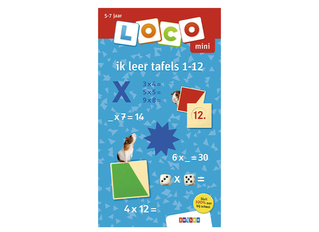Boek - Loco Mini ik leer tafels 1-12 - oefenboekje voor basisdoos - zelfcontrole - per stuk