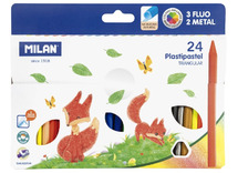 Waskrijt - Milan Plastipastel - driehoekig - set van 24