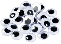 Wiebelogen - niet-zelfklevend - rond - 1,4 cm diameter - decoratie - set van 100