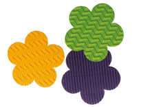 Decoratie - ribbelkarton - figuren - karton - set van 50 assorti