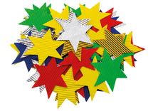 Figuren - golfkarton - sterren - set van 50 assorti