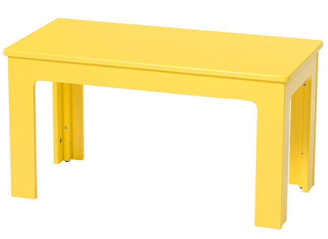 Speelmeubel - tafel - geel - 76 x 38 x 40 cm - per stuk